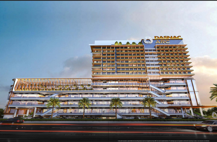 DASNAC ARC Rooftop Lounge and Hanging Infinity Pool Rendering